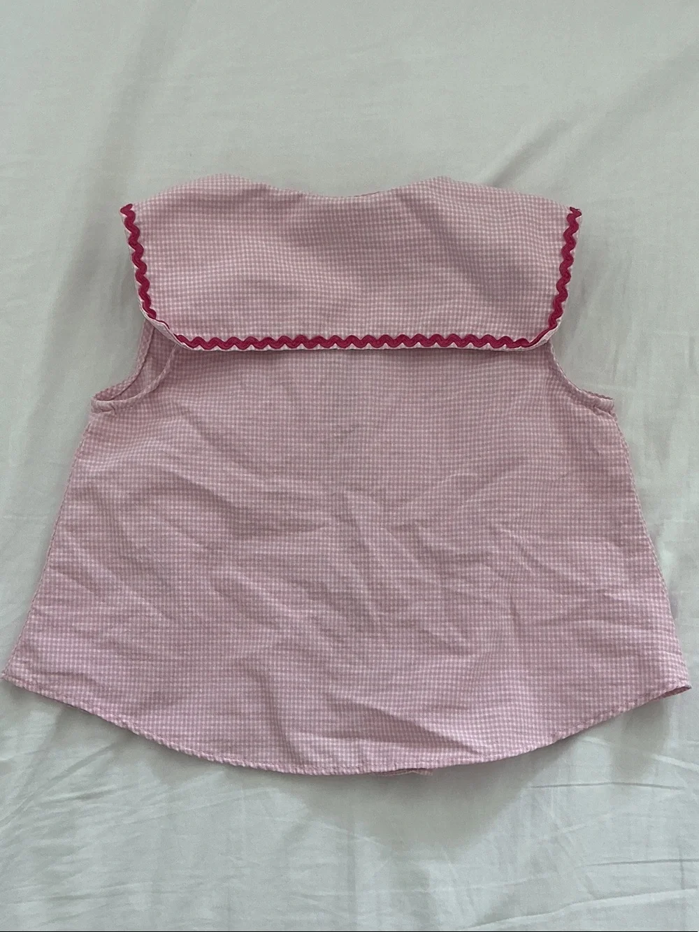 Zara Girls’ Pink Sleeveless Top with Peter Pan Collar Size 4Y